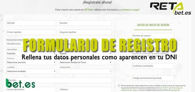 registrarse en retabet