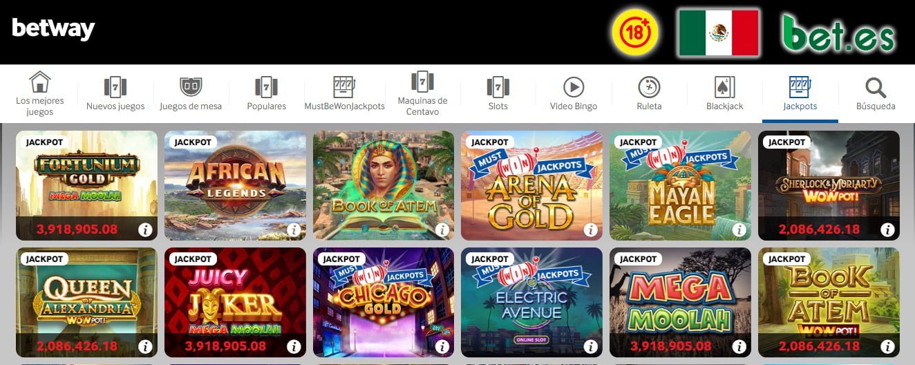 bono betway slots, bono betway tragamonedas, bono betway casino México