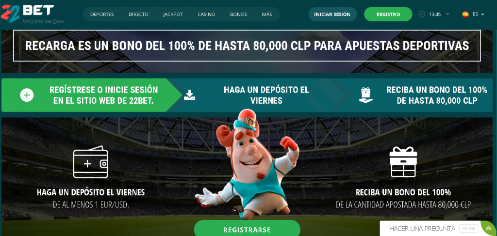 22bet bono deportes