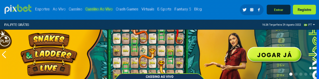 pixbet bonus live casino