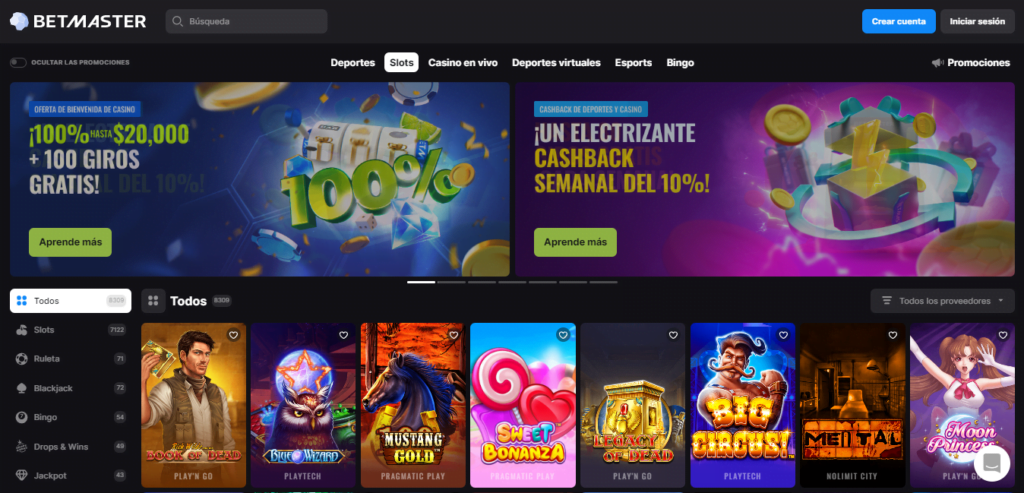 betmaster oferta para casino