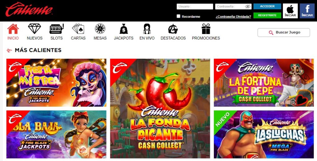 CALIENTE oferta casino
