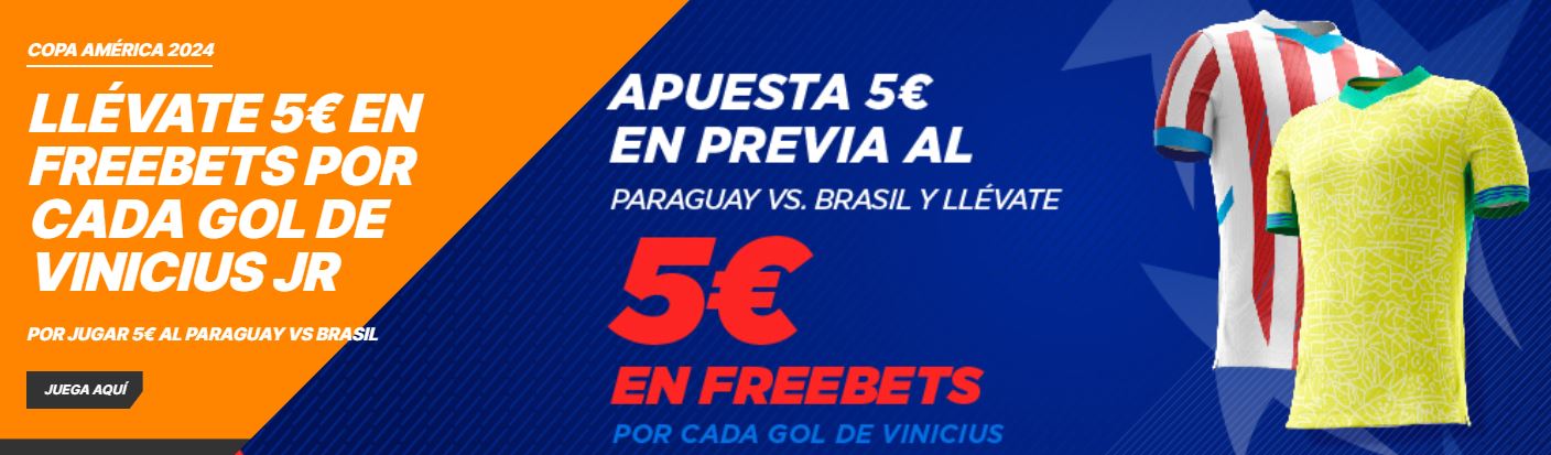 Kirolbet Paraguay vs Brasil Vinícius