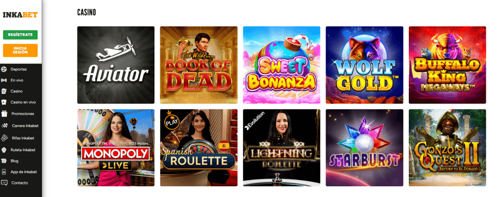 inkabet bono para casino