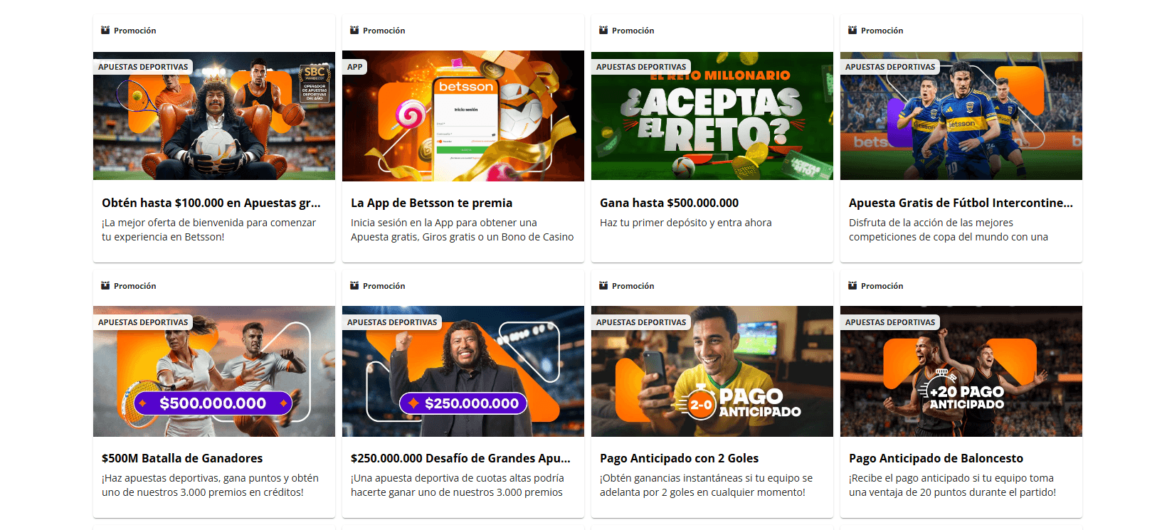 BETSSON bono apuestas fútbol