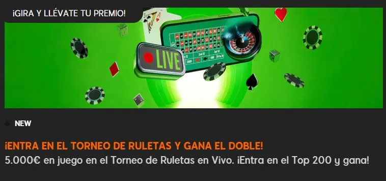 888Casino Torneo de Ruletas