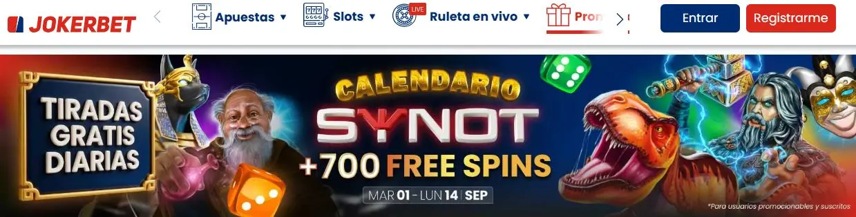 JOKERBET Calendario Slots Synot