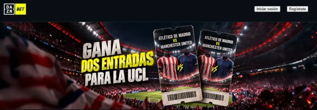 DAZN Bet entradas atlético de madrid vs manchester united